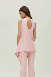 ASYMMETRIC FLAT WOVEN TOP